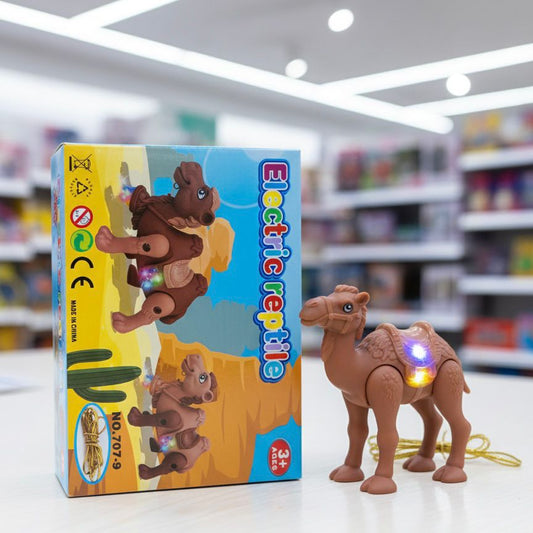 🐪 Electric Walking Camel Toy with Lights - No. 707-9 (3+ Age)