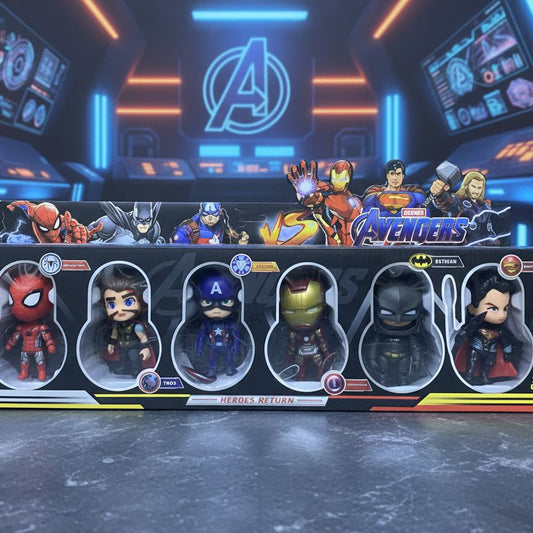 Ultimate Superheroes Collection – 6-Piece Miniature Figure Set in Premium Display Box