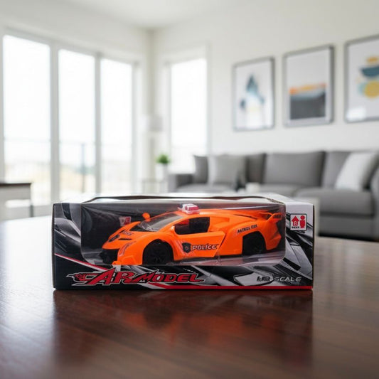 Orange AR Model 1:18 Scale Police Patrol Car Toy (Ages 6+)