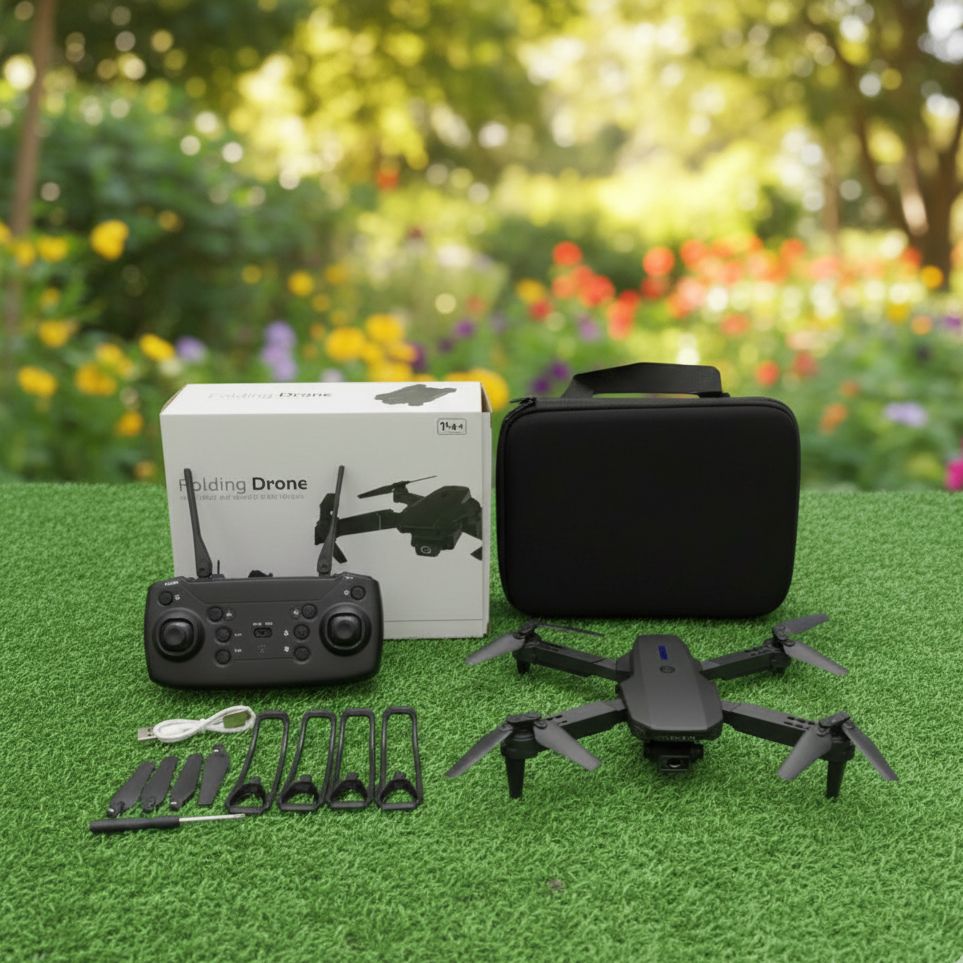 Folding Drone with Remote Control & Carrying Case