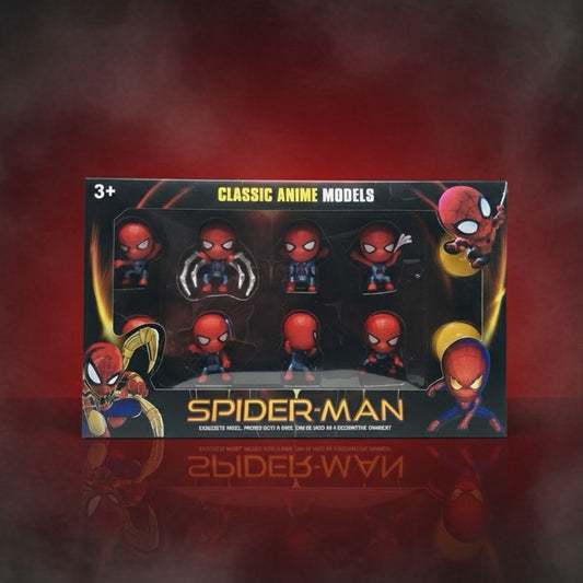 Spider-Man Chibi Action Figure Set (8-Piece)