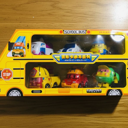 6-Piece Transformable Rescue Vehicle Toy Set