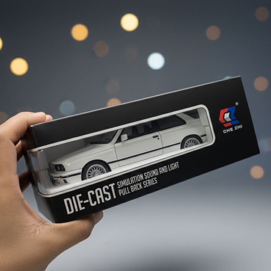 1:24 Scale White BMW E30 M3 Die-Cast Model Car