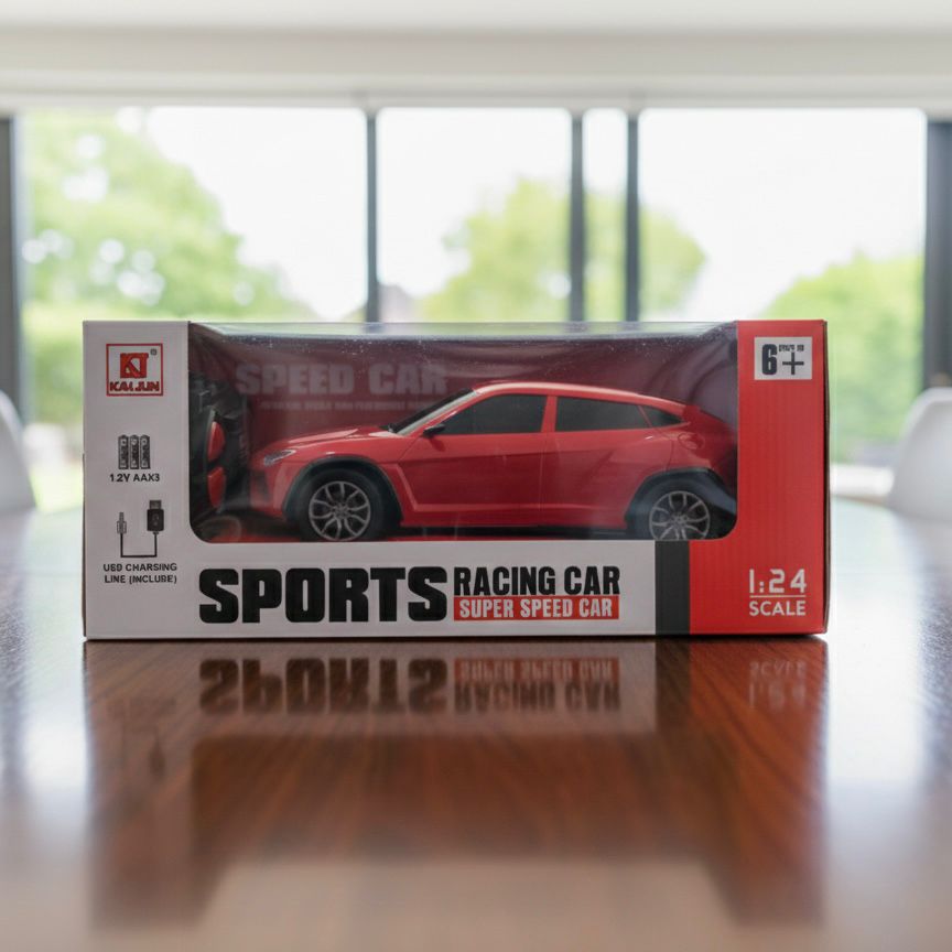 Kaijun Red RC Racing Sports Car Toy with Remote Control (Ages 3+)