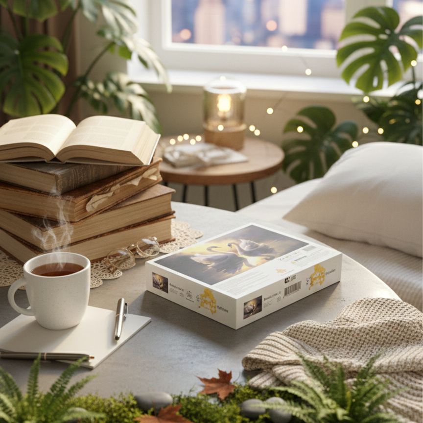 1000 Piece Sunset Lake Landscape for Adults & Teens