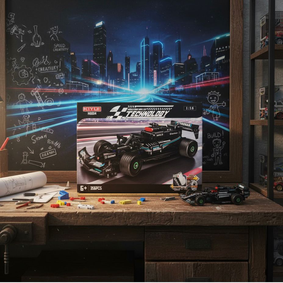 KIYLI 1:18 Scale Formula 1 Racing Car Building Set