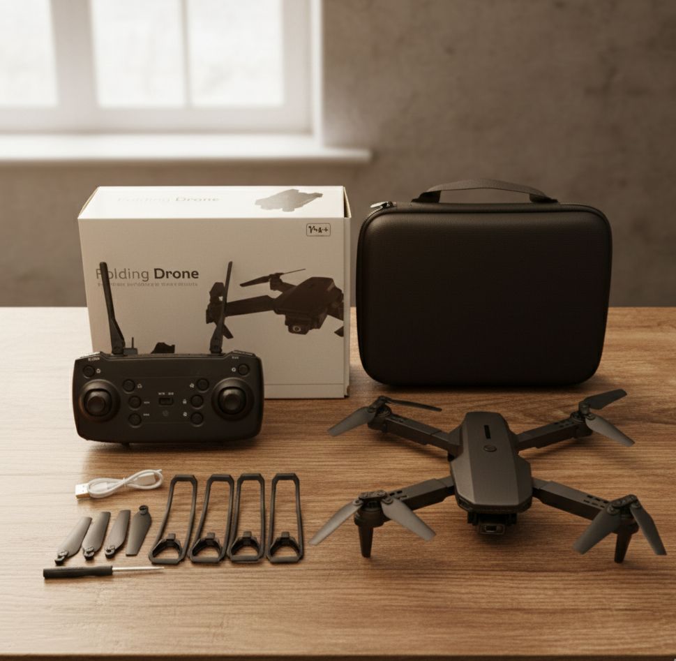Folding Drone with Remote Control & Carrying Case
