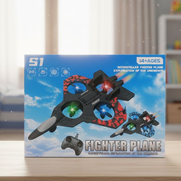 S1 Fighter Plane: High-Speed Stunt Drone with LED Lights (Interstellar Edition)